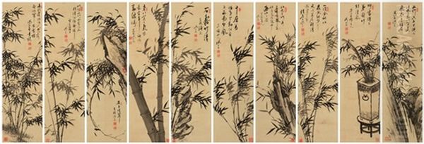 Bamboo Trees Oil Painting by  Kim Kyu-jin