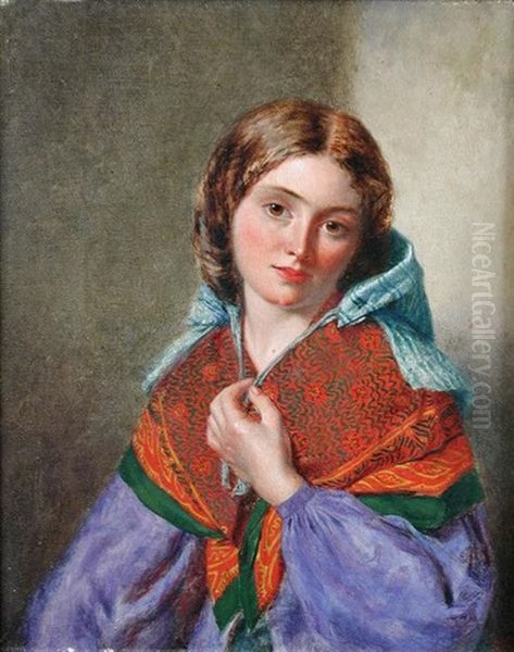 Portrait Of A Young Beauty Oil Painting by Haynes King