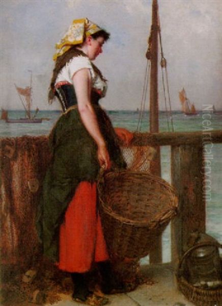 Waiting For The Fleet Oil Painting by Haynes King