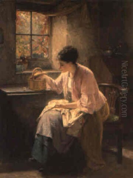 A Stitch In Time Oil Painting by Haynes King