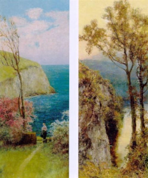 Landskab Oil Painting by Henry John Yeend King