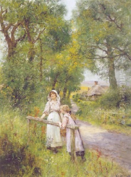 A Rest On The Way Oil Painting by Henry John Yeend King