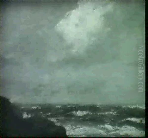 Rocky Coast Oil Painting by Paul Bernard King