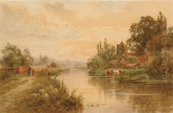 Thames Near Hurly Oil Painting by Henry John Kinnaird