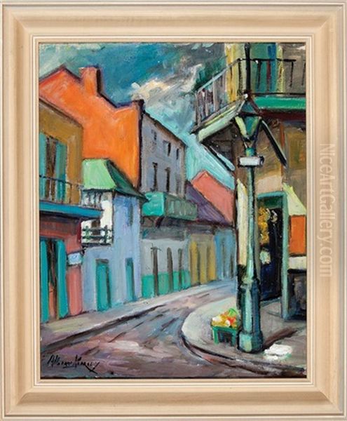 French Quarter Street Oil Painting by Alberta Kinsey
