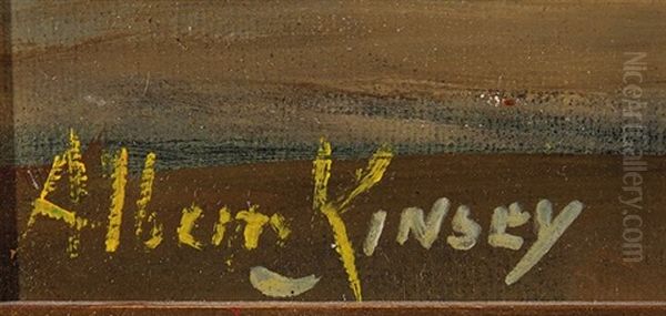 Still Life Of Spring Flowers In A Blue Vase Oil Painting by Alberta Kinsey