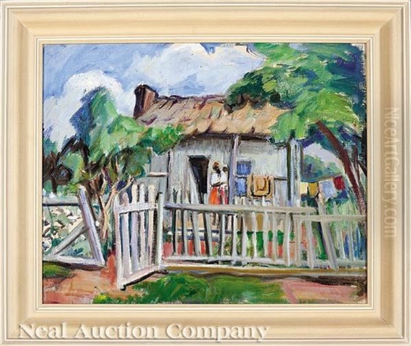 Clementine Hunter's Cabin, Melrose Plantation, Natchitoches Oil Painting by Alberta Kinsey