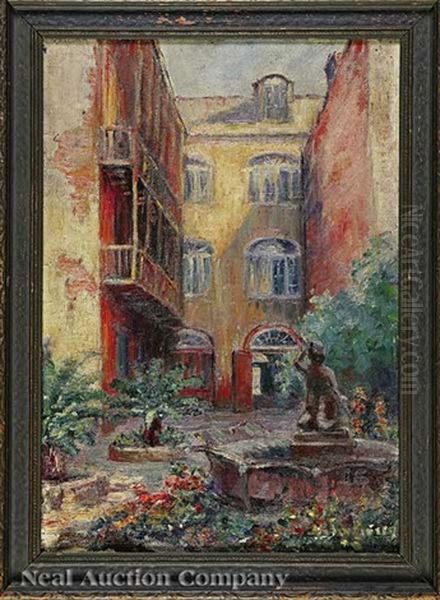 Court Of Two Sisters Oil Painting by Alberta Kinsey