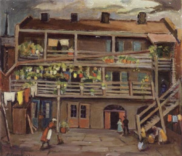 Dagligliv I En Baggard I Sydstaterne Oil Painting by Alberta Kinsey