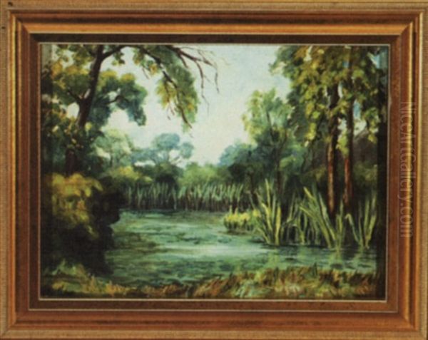 Louisiana Swamp Oil Painting by Alberta Kinsey