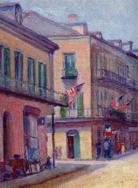 Fourth Of July In The French Quarter Oil Painting by Alberta Kinsey