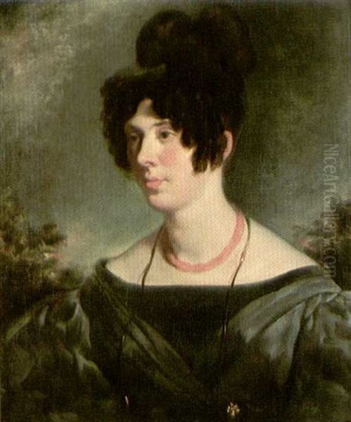 Portrait Said To Be The Marquise De Sauvigny Oil Painting by Francois-Joseph Kinsoen