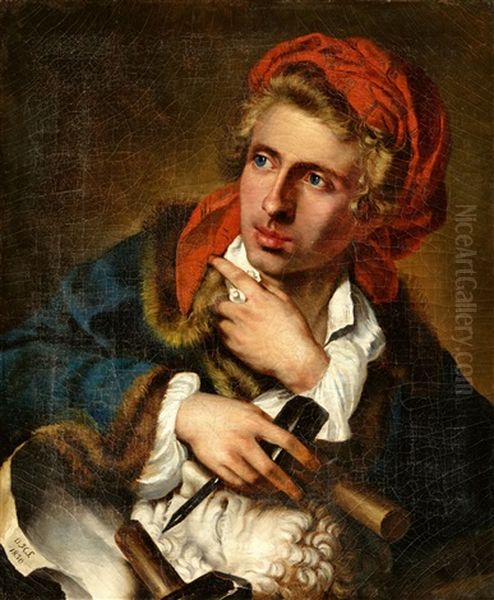 Portrait Of A Young Sculptor Oil Painting by Orest Kiprensky