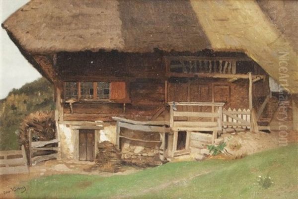 Alm Oil Painting by Otto Karl Kirberg