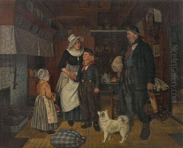 Der Abschied Oil Painting by Otto Karl Kirberg