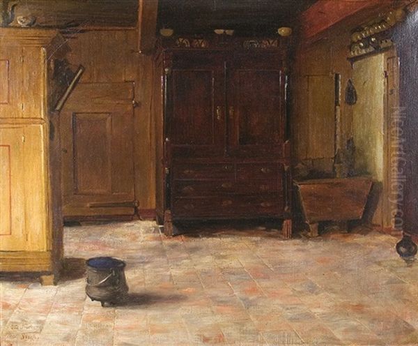 Interior Oil Painting by Otto Karl Kirberg
