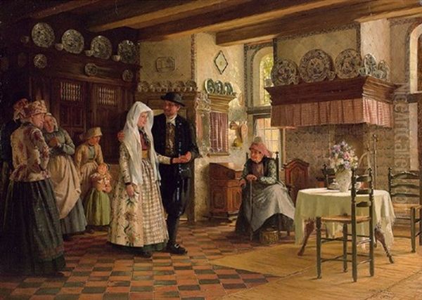 Friesische Hochzeit Oil Painting by Otto Karl Kirberg