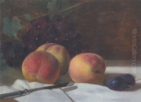 Fruchtestilleben Oil Painting by Otto Karl Kirberg