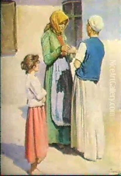 The Fortune Teller Oil Painting by Solomon Yakovlevich Kishinevsky