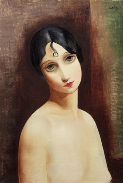 Jeune Fille A La Boucle Oil Painting by Jean Kisling