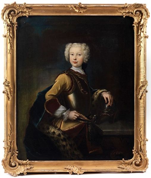 Dreiviertelportrait Des Jungen Karl Friedrich Markgraf Von Baden-durlach Oil Painting by Philipp Heinrich Kisling