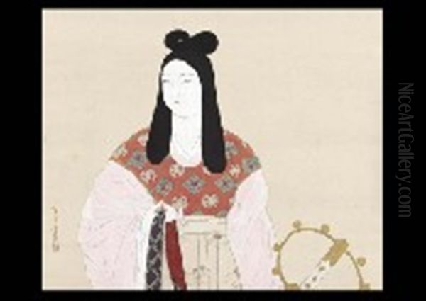 Empress Mikage Oil Painting by Tsunetomi Kitano