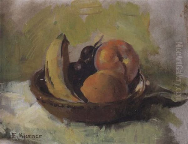 Frukter I Lerskal Oil Painting by Esther Kjerner
