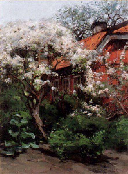 Korsbarblom, Nasby Oil Painting by Esther Kjerner