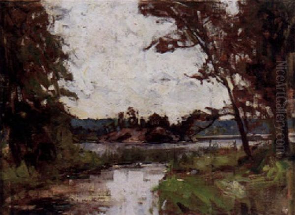 Sommar, Drottningholm Oil Painting by Esther Kjerner