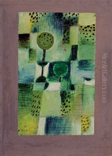 Parkbild Bei Regen Oil Painting by Paul Klee