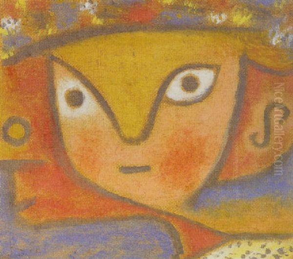 Blumen Madchen Oil Painting by Paul Klee