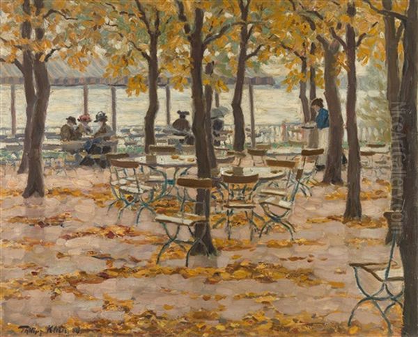 Restaurant Berg Am Starnberger See Oil Painting by Philipp Klein