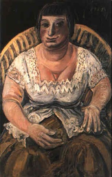 Bildnis Margarethe Kleinschmidt Oil Painting by Paul Kleinschmidt