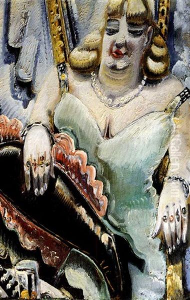 Sitzende Frau Oil Painting by Paul Kleinschmidt