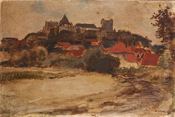 Study For A Landscape Oil Painting by Jan Kleintjes