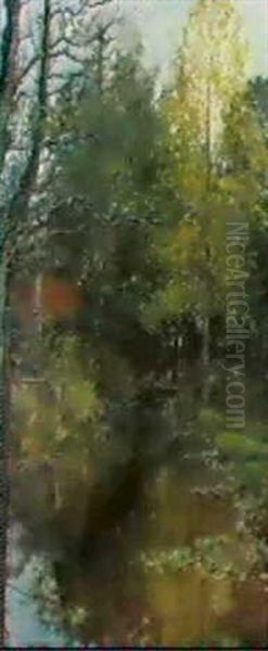 Waldbach Oil Painting by Jan Kleintjes