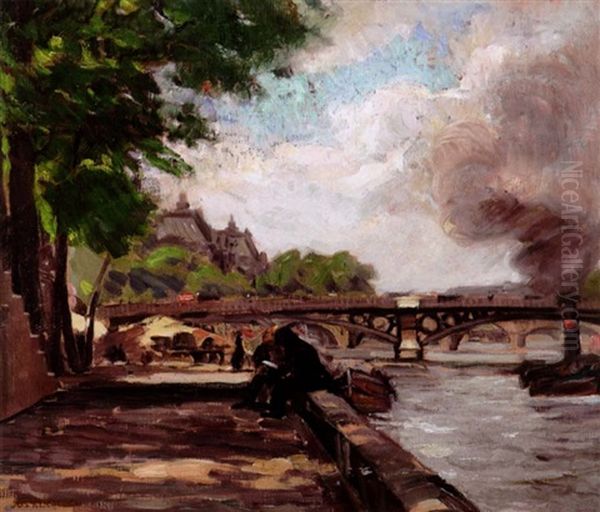 Le Pont Napoleon Oil Painting by Joseph Kleitsch