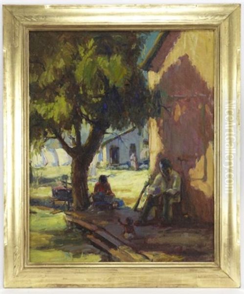 Tenement Camp, Mckinney, Texas Oil Painting by Frank Klepper