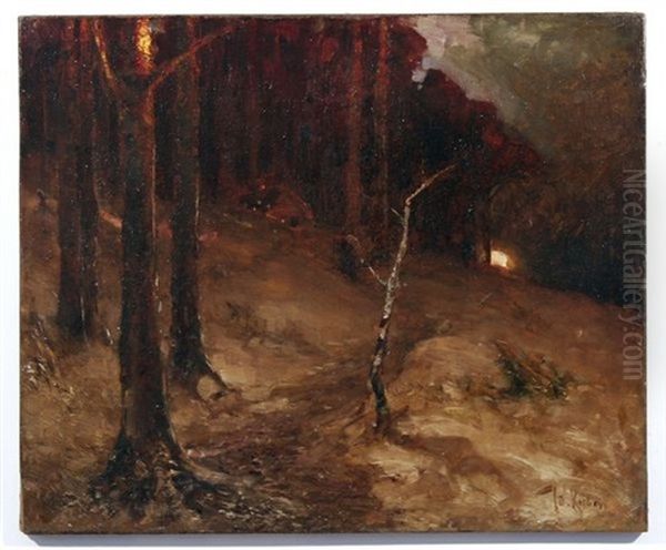 The Herbalist's Hut Oil Painting by Yuliy Yulevich (Julius) Klever