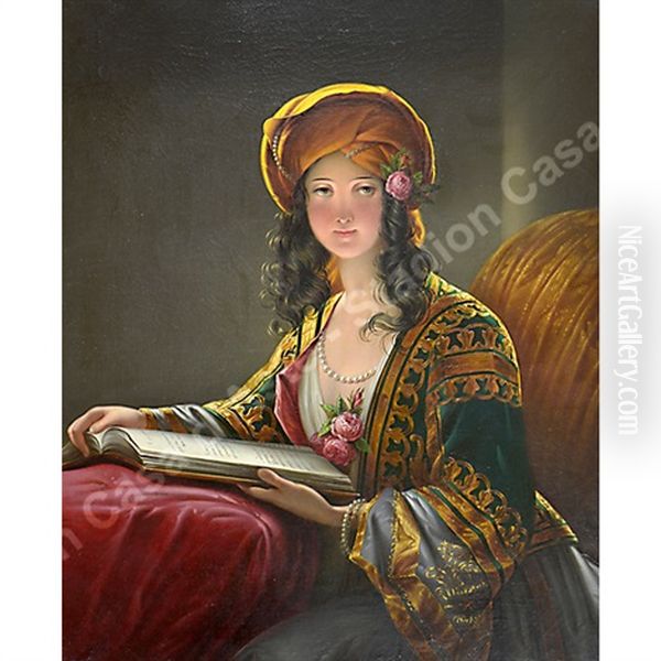 Ritratto Di Gentildonna Oil Painting by Eduard Klieber