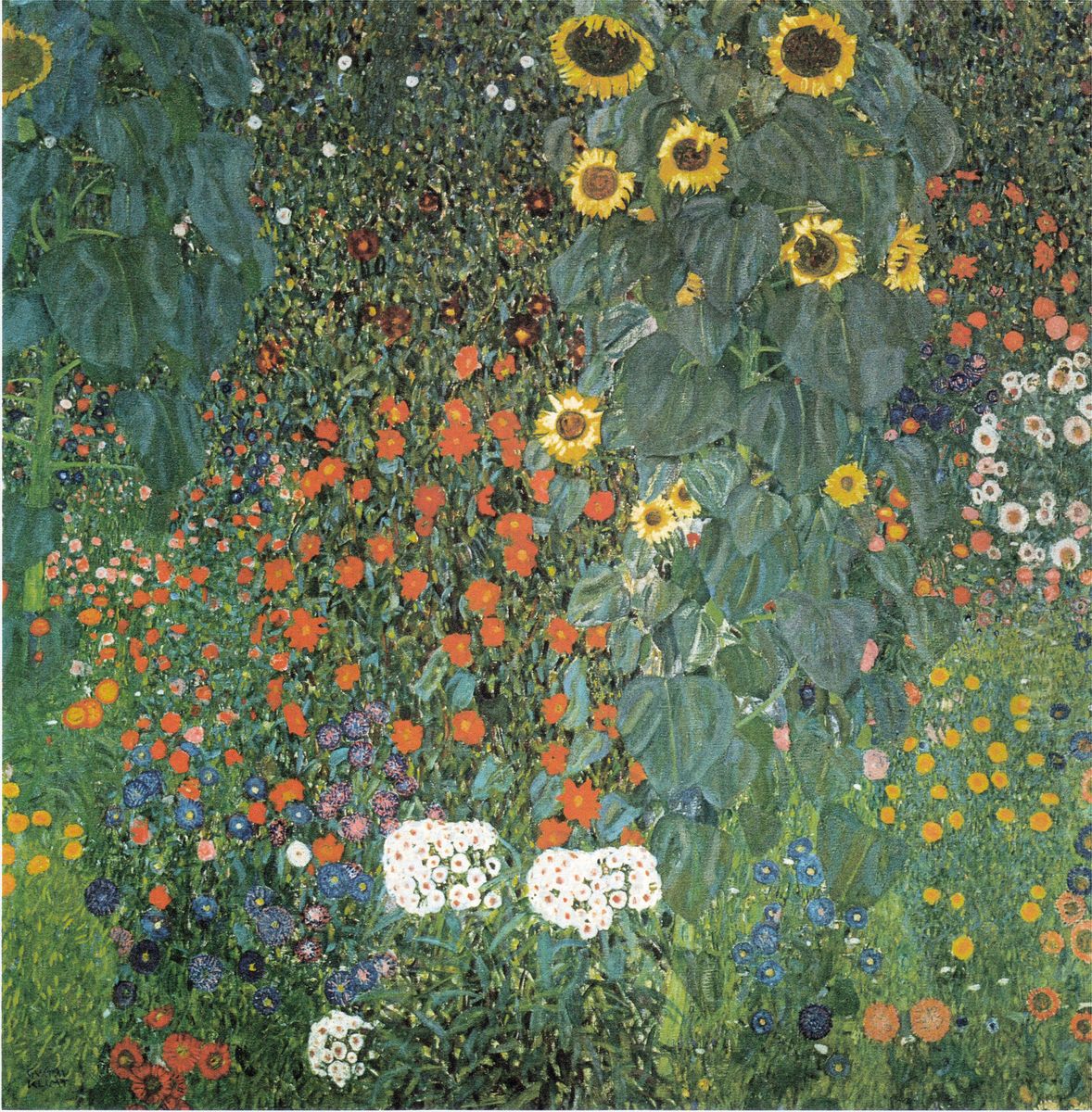 Bauerngarten Mit Sonnenblumen Oil Painting by Gustav Klimt