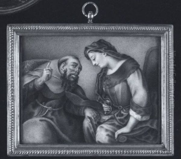 The Confession Oil Painting by Karl-Gustav Klingstedt