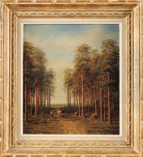 La Rencontre Du Charretier Oil Painting by Mikhail Konstantinovich Klodt