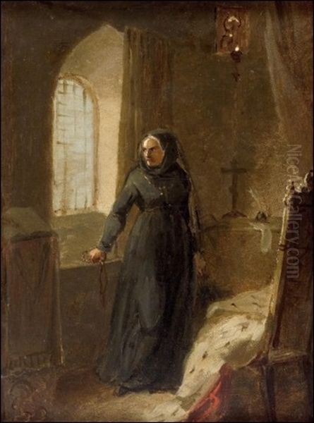 Ikkunan Luona Oil Painting by Baron Mikhail Petrovich Klodt von Jurgensburg