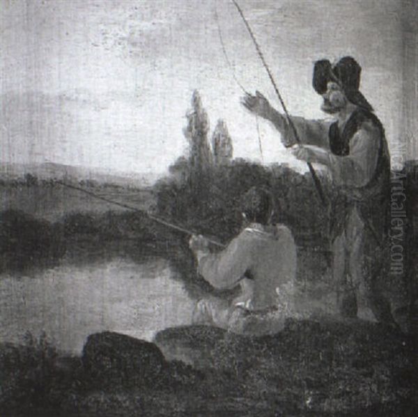 Peasant Milking A Cow Oil Painting by Albert Jansz Klomp