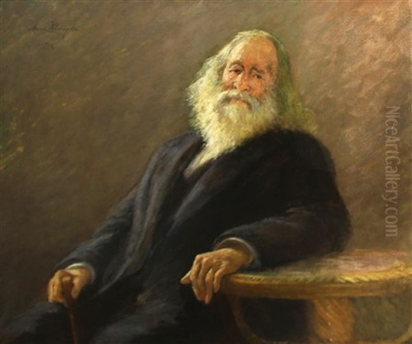 Portrait Of The Artist's Father Oil Painting by Anna Elisabeth Klumpke
