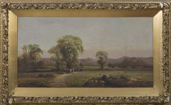 View Of Moat Mountain And The Ledges From Intervale, New Hampshire Oil Painting by Charles Wilson Knapp