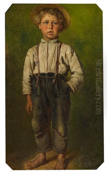 Portrat Eines Jungen Oil Painting by Ludwig Knaus