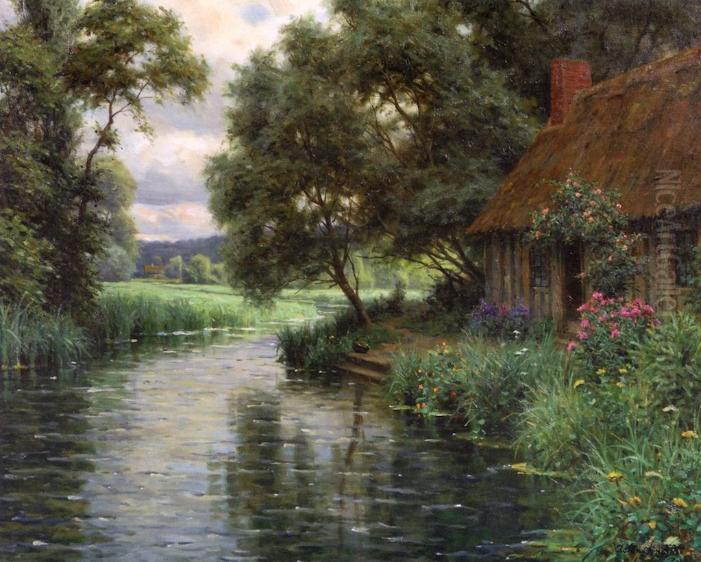 A Cottage In The Risle Valley, Normandy Oil Painting by Louis Aston Knight