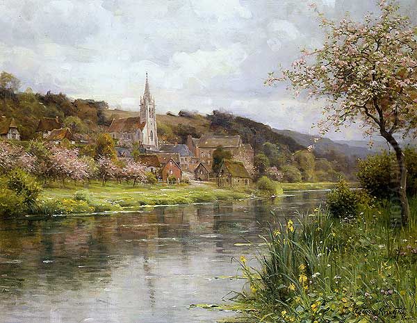 Along The Seine Oil Painting by Louis Aston Knight